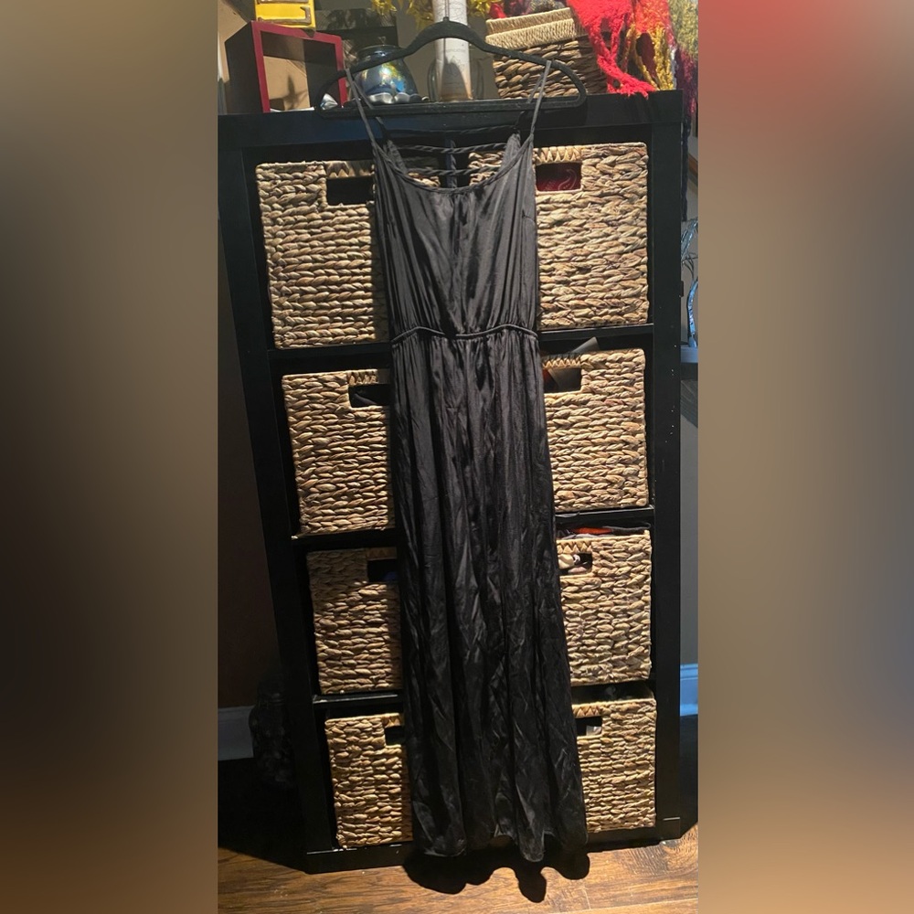 UMGEE silky umpire waste long dress w/pockets